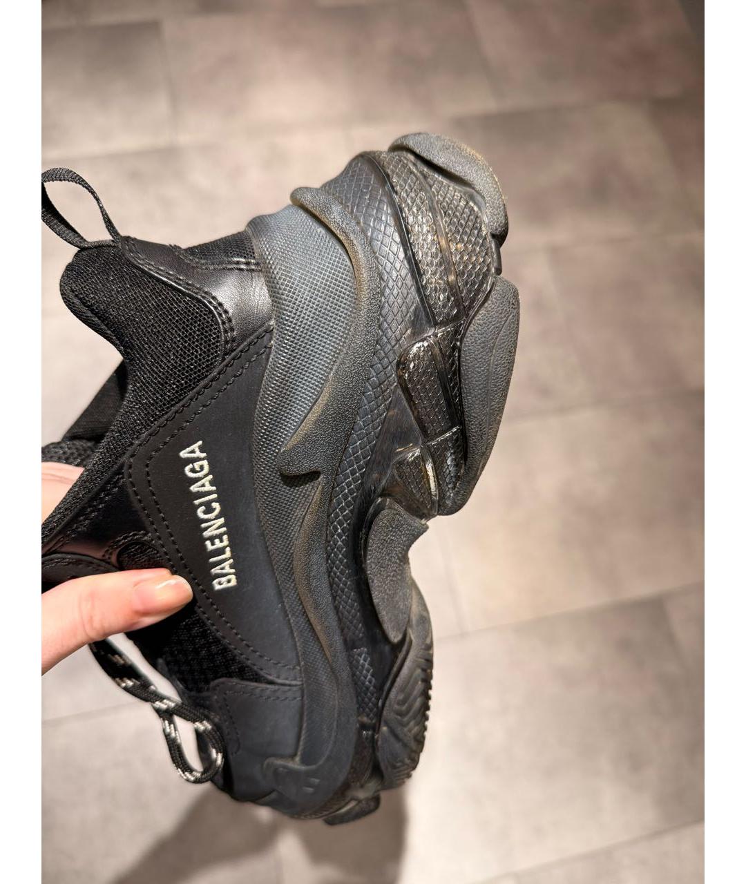 BALENCIAGA Черные текстильные кроссовки, фото 5