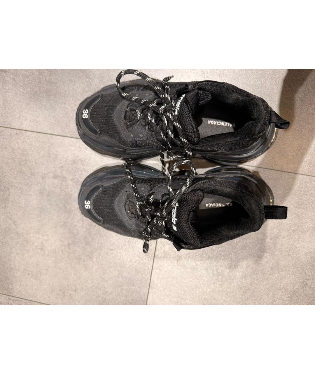 BALENCIAGA Черные текстильные кроссовки, фото 2