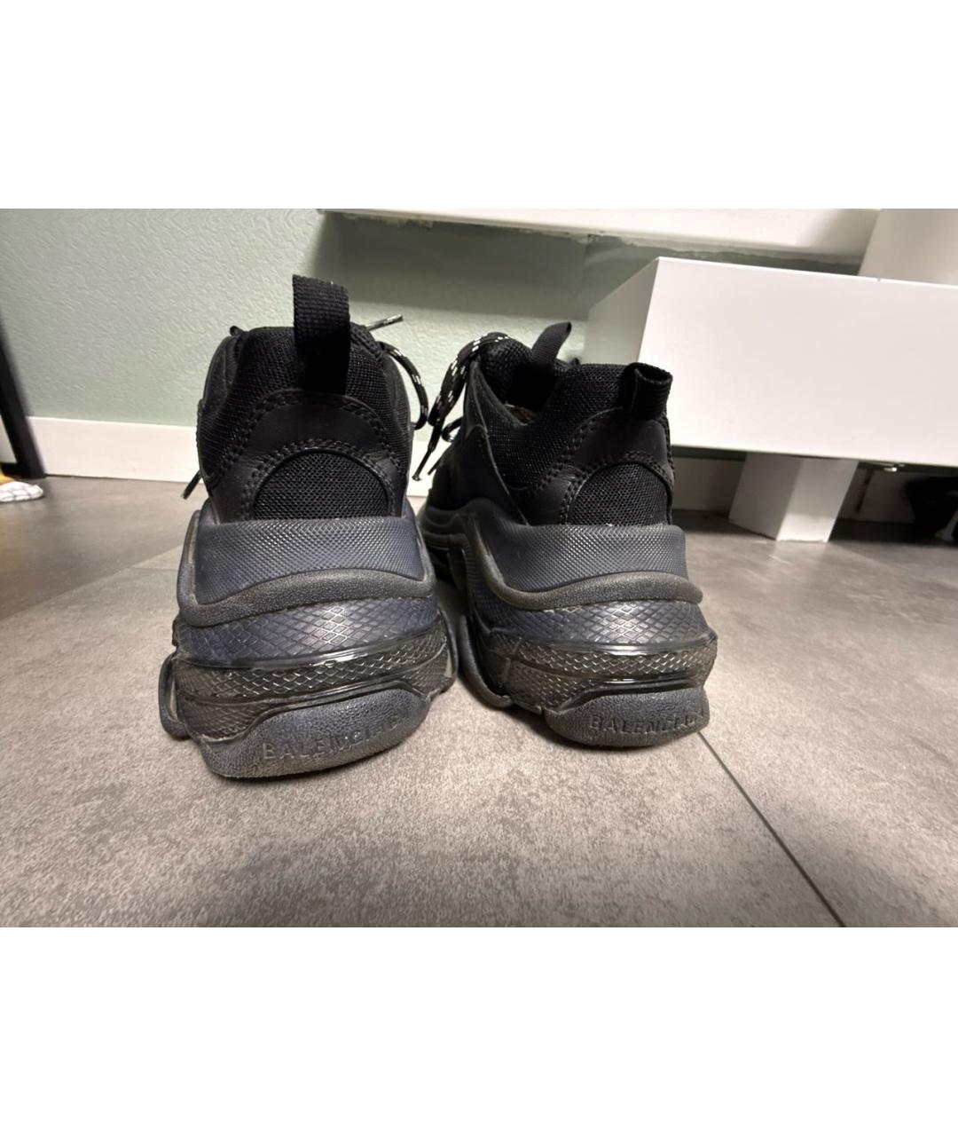 BALENCIAGA Черные текстильные кроссовки, фото 3