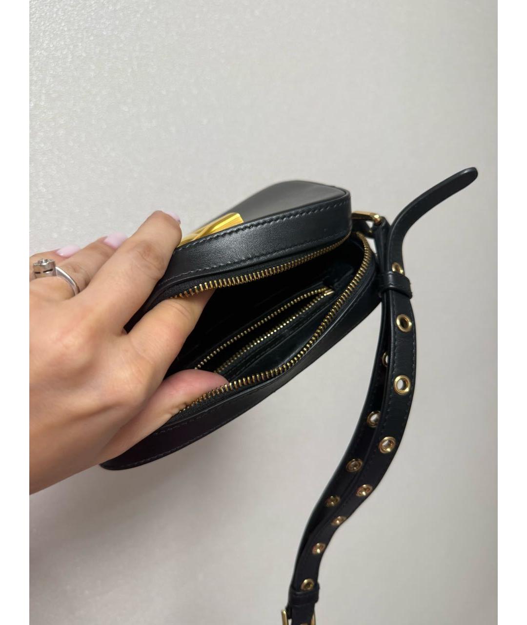 DOLCE&GABBANA Черная кожаная сумка через плечо, фото 4