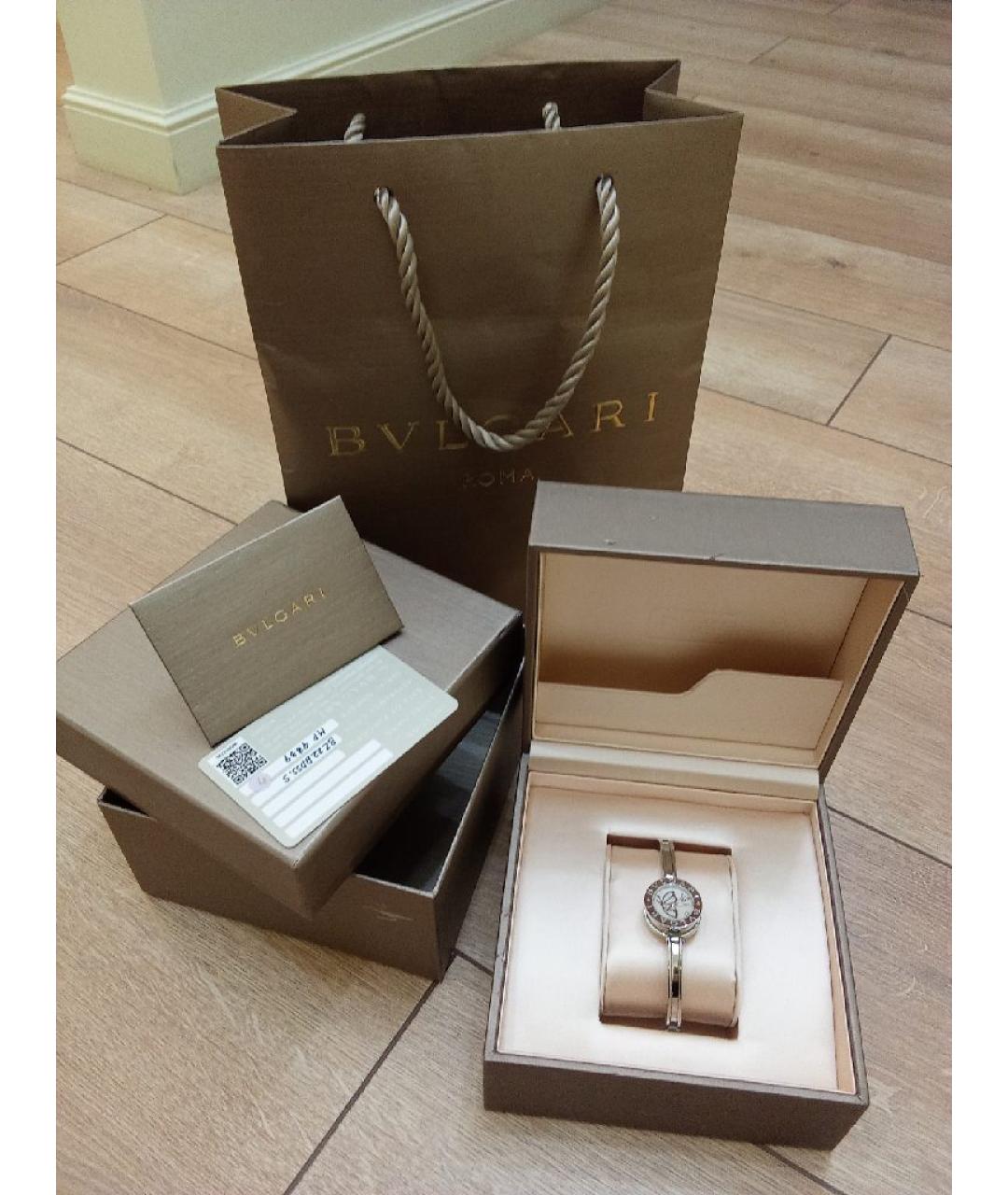 BVLGARI Белые металлические часы, фото 4