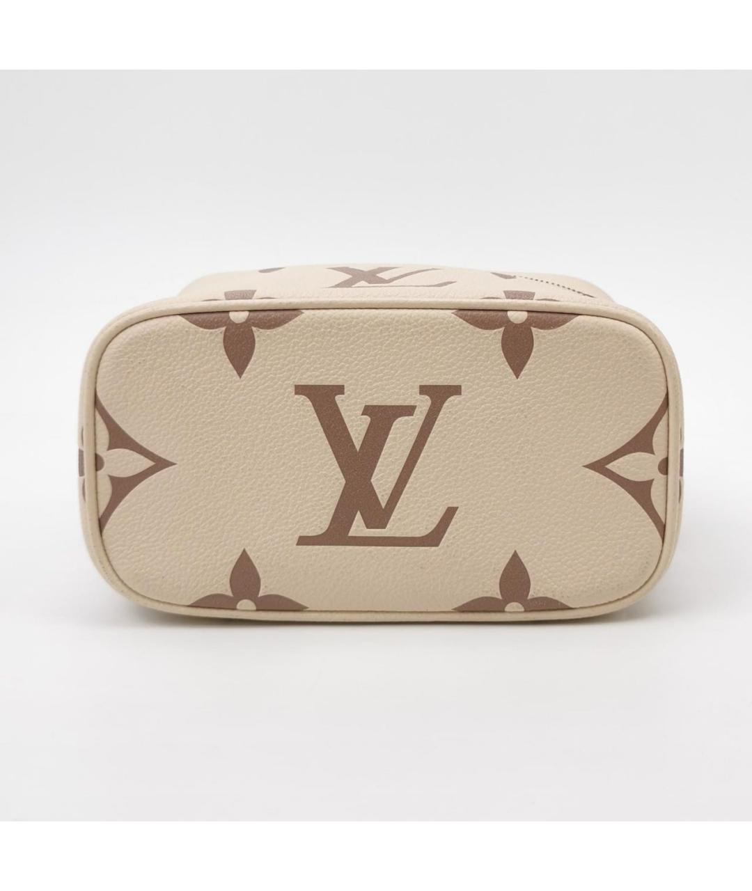 LOUIS VUITTON Бежевая кожаная сумка через плечо, фото 5
