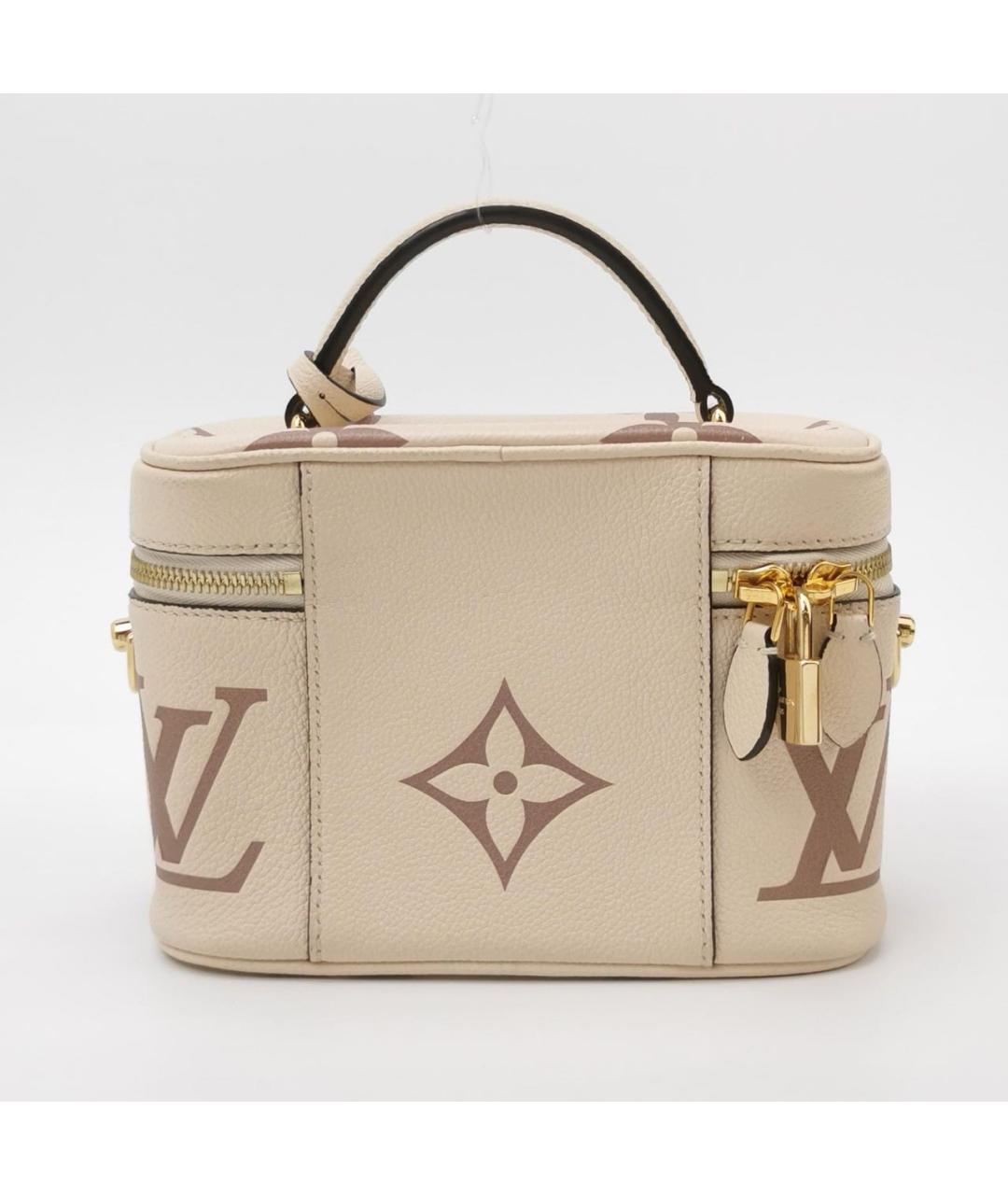 LOUIS VUITTON Бежевая кожаная сумка через плечо, фото 4