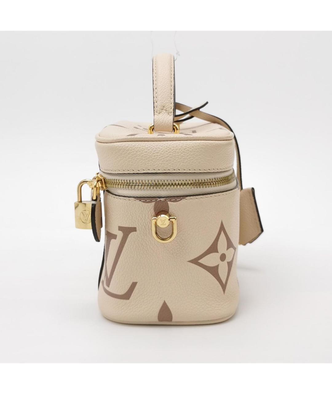 LOUIS VUITTON Бежевая кожаная сумка через плечо, фото 3