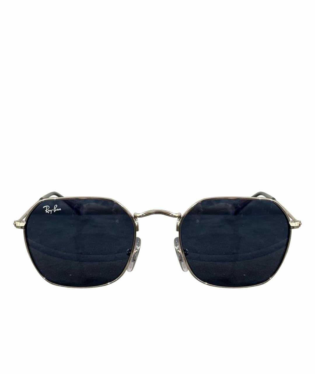 RAY BAN Серебряные металлические солнцезащитные очки, фото 9