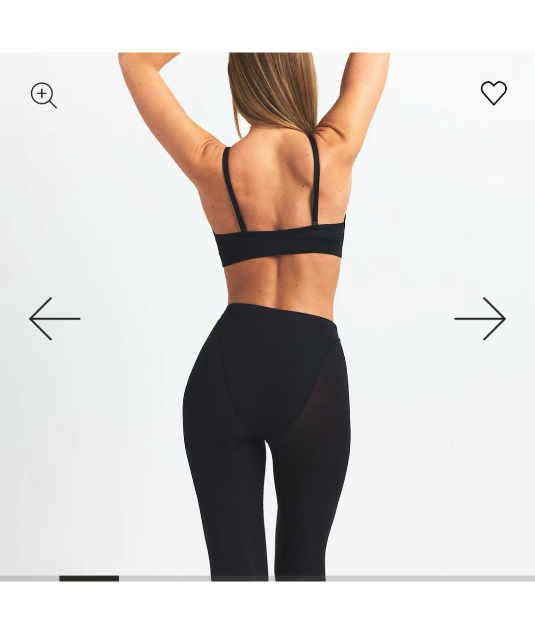 SKIMS Черные полиамидовые леггинсы и велосипедки, фото 4