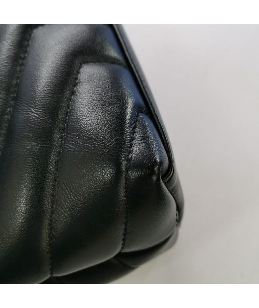 SAINT LAURENT Черная кожаная сумка через плечо, фото 6