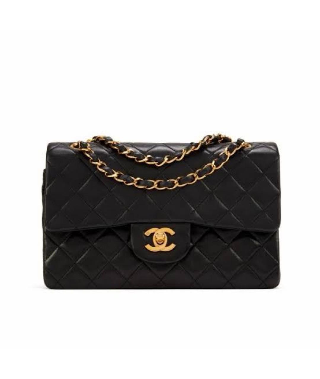 CHANEL Черная кожаная сумка через плечо, фото 1