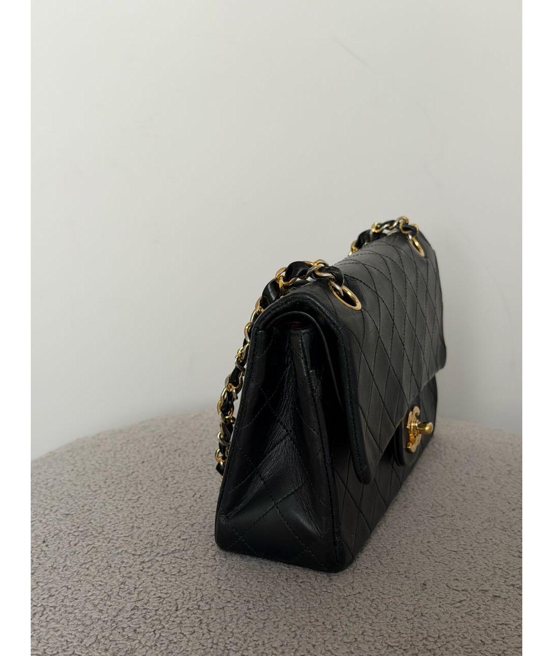 CHANEL Черная кожаная сумка через плечо, фото 5