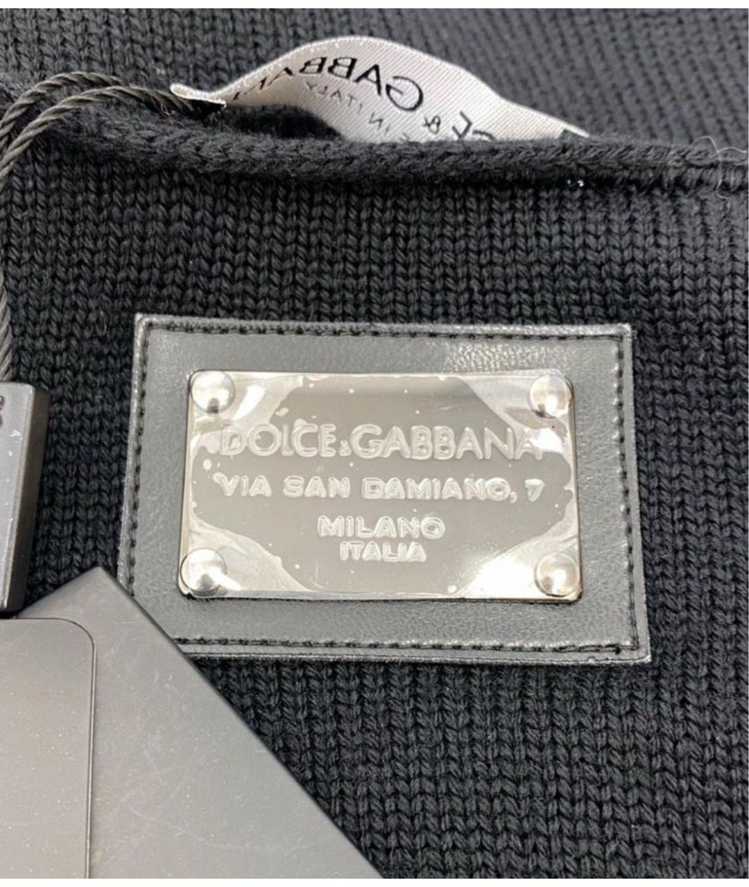 DOLCE&GABBANA Черный шерстяной джемпер / свитер, фото 4