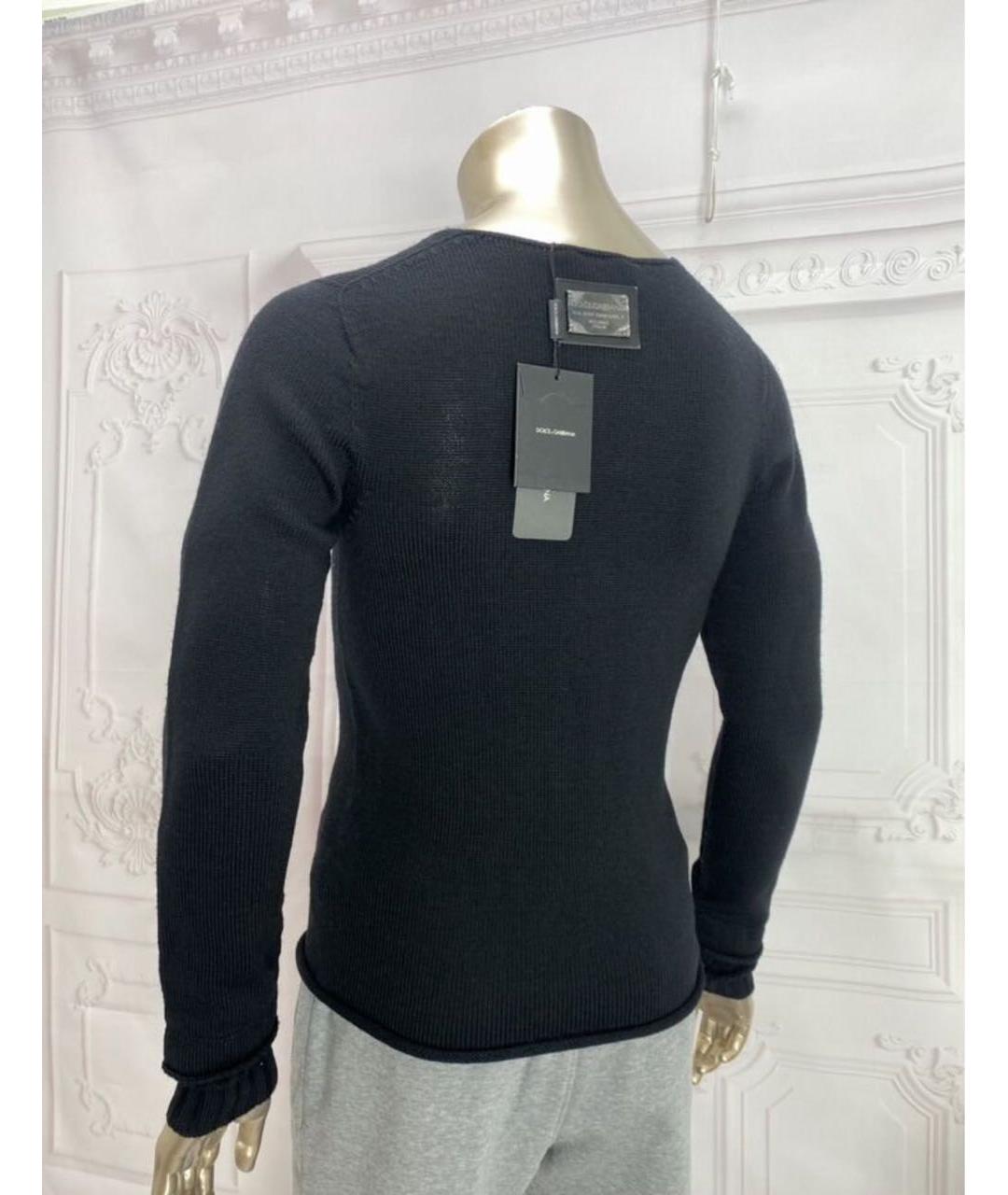 DOLCE&GABBANA Черный шерстяной джемпер / свитер, фото 2