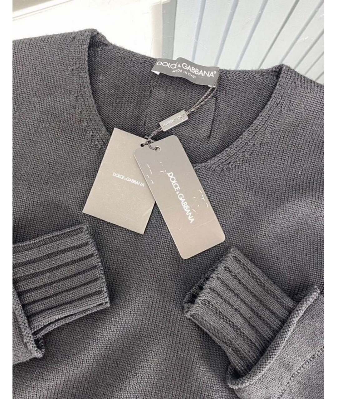 DOLCE&GABBANA Черный шерстяной джемпер / свитер, фото 3