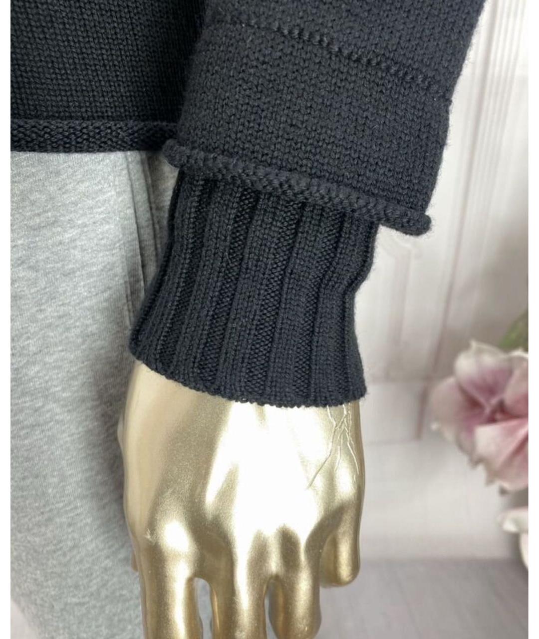 DOLCE&GABBANA Черный шерстяной джемпер / свитер, фото 7