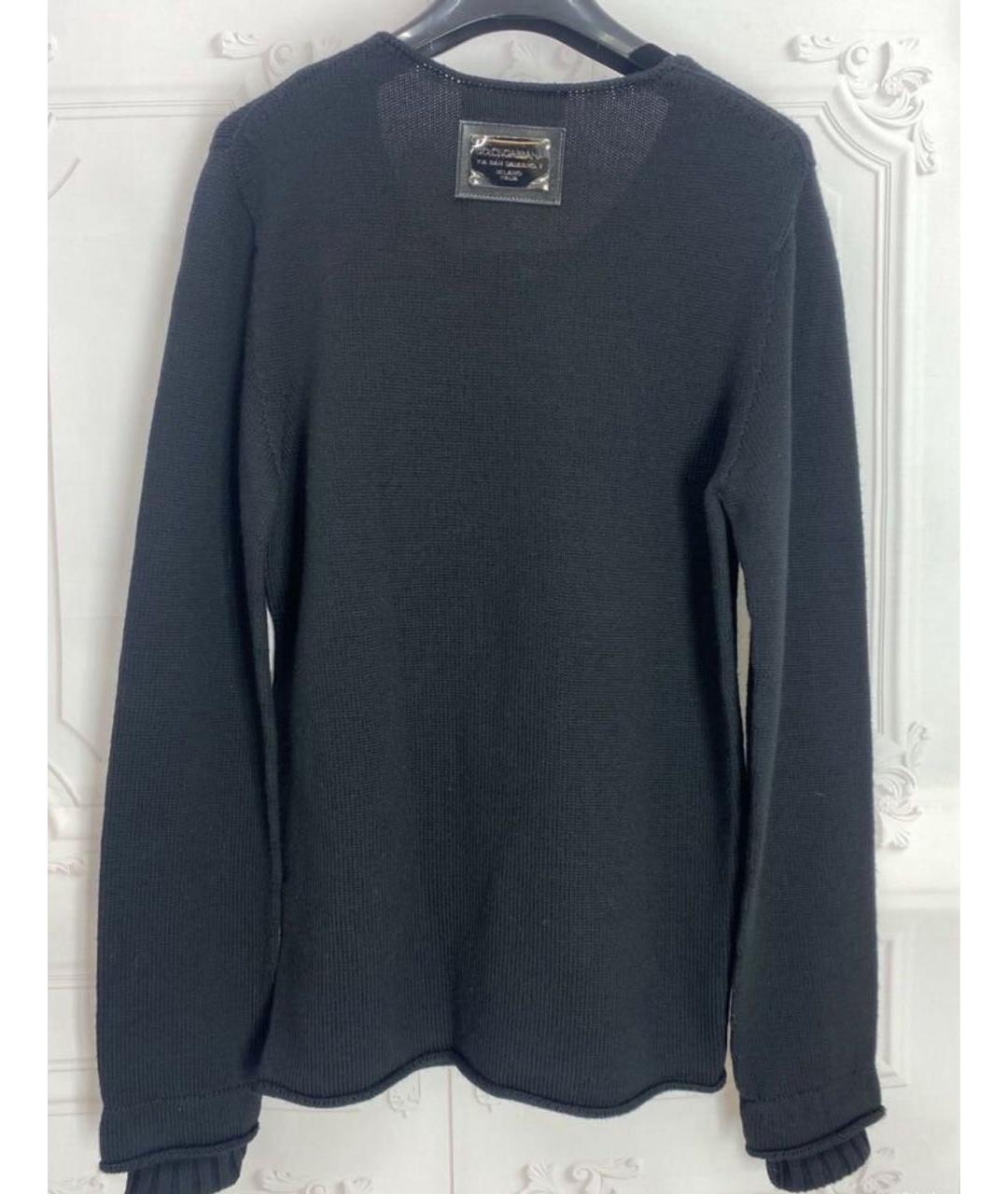 DOLCE&GABBANA Черный шерстяной джемпер / свитер, фото 5