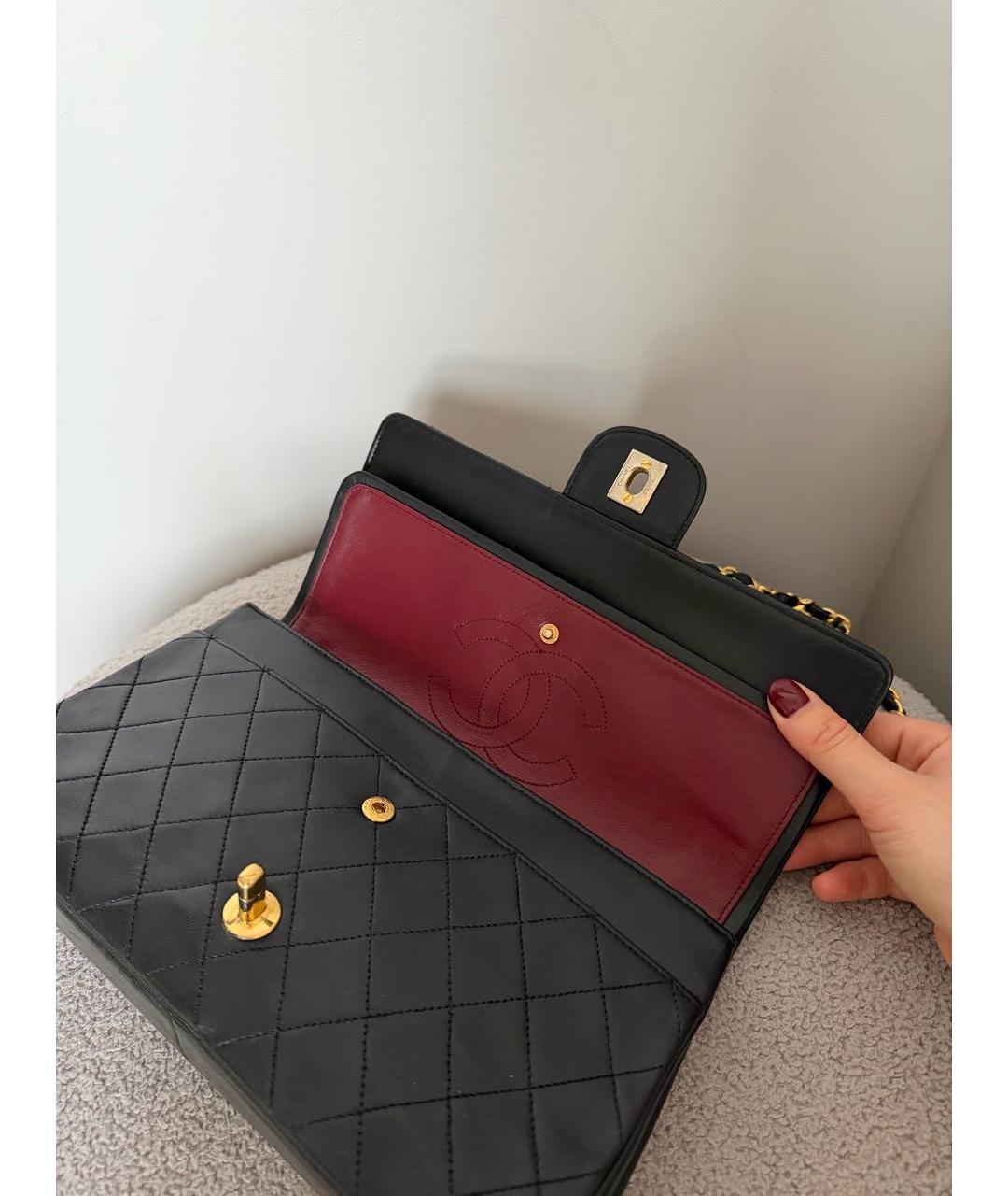 CHANEL Черная кожаная сумка через плечо, фото 8