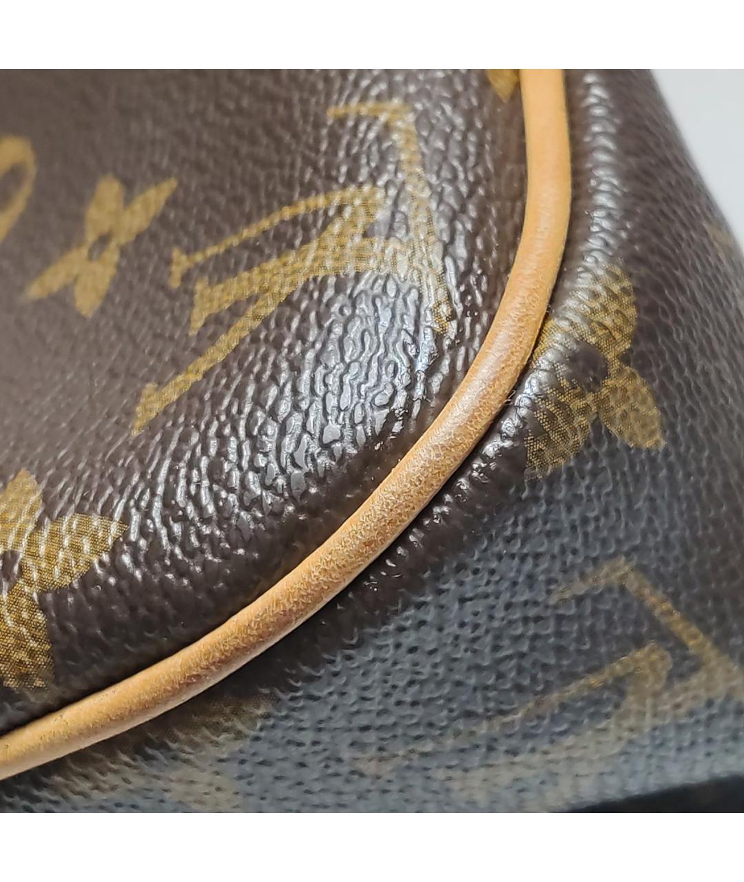 LOUIS VUITTON Коричневая кожаная сумка через плечо, фото 7