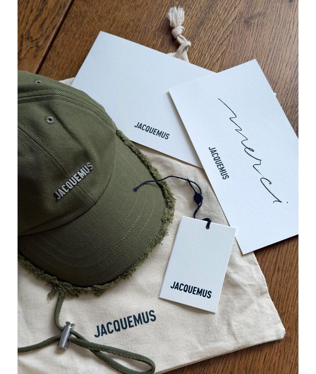 JACQUEMUS Хаки хлопковая кепка, фото 6