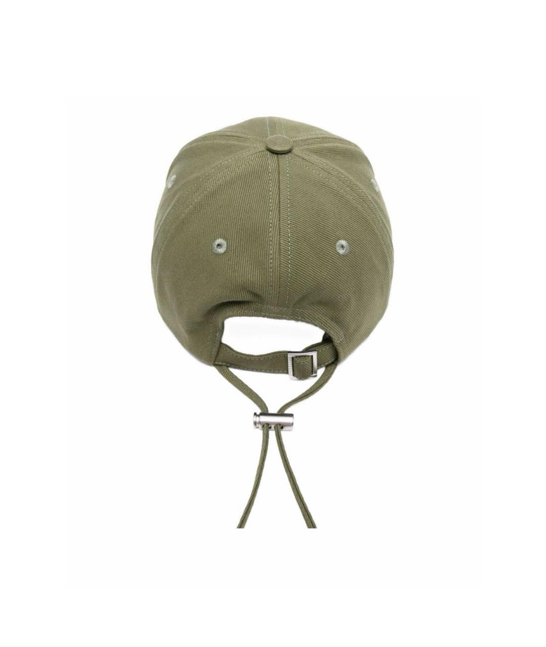 JACQUEMUS Хаки хлопковая кепка, фото 3