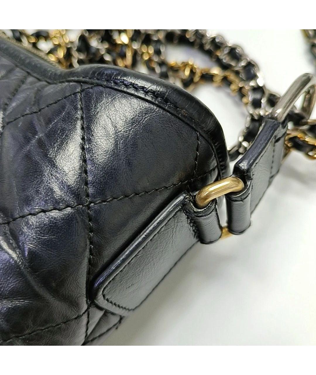 CHANEL Черная кожаная сумка через плечо, фото 6