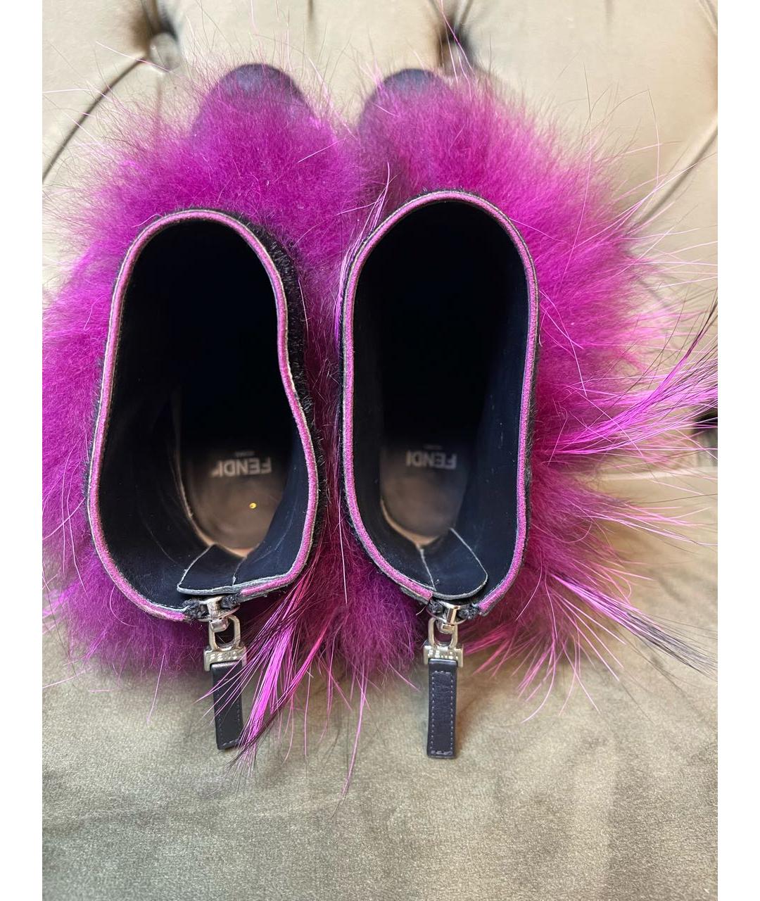 FENDI Черные кожаные ботильоны, фото 3