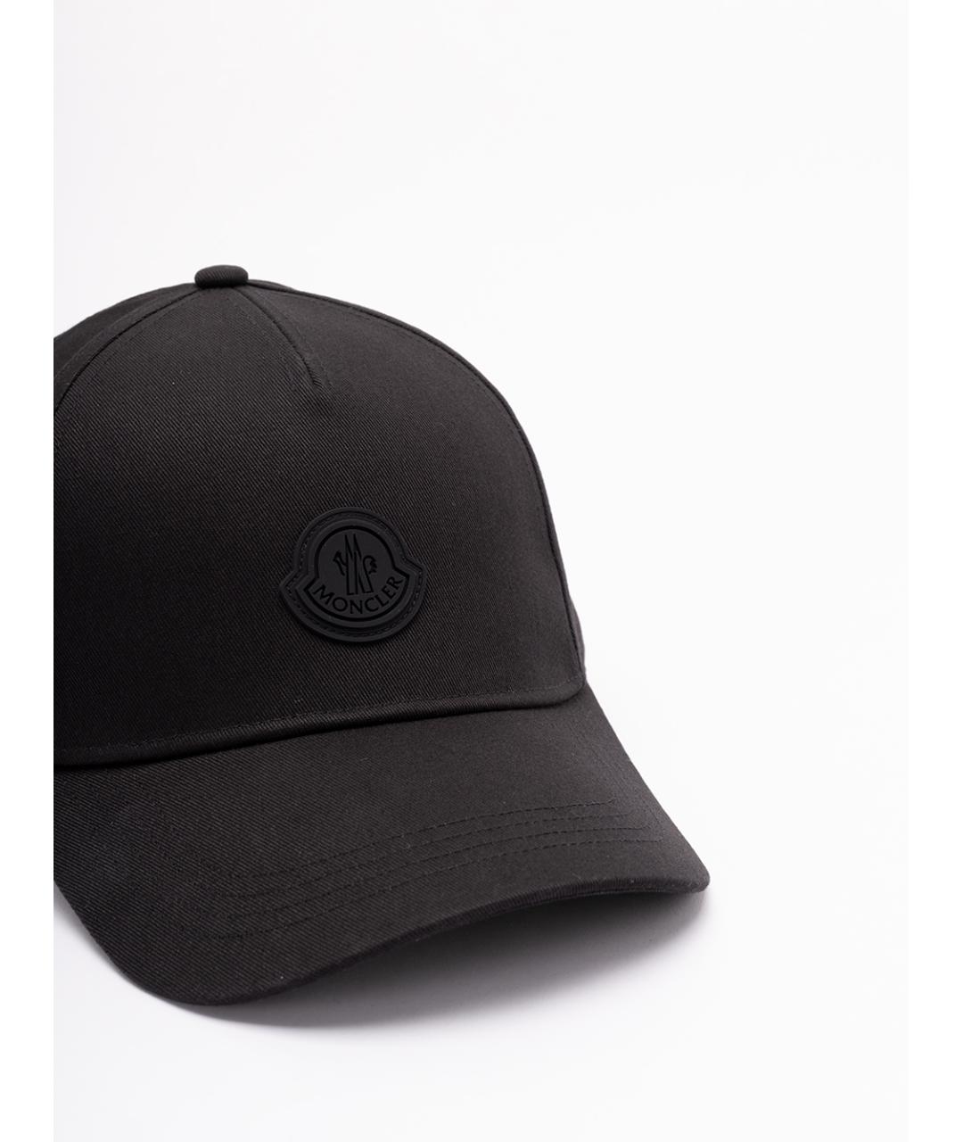 MONCLER Черная хлопковая кепка, фото 3