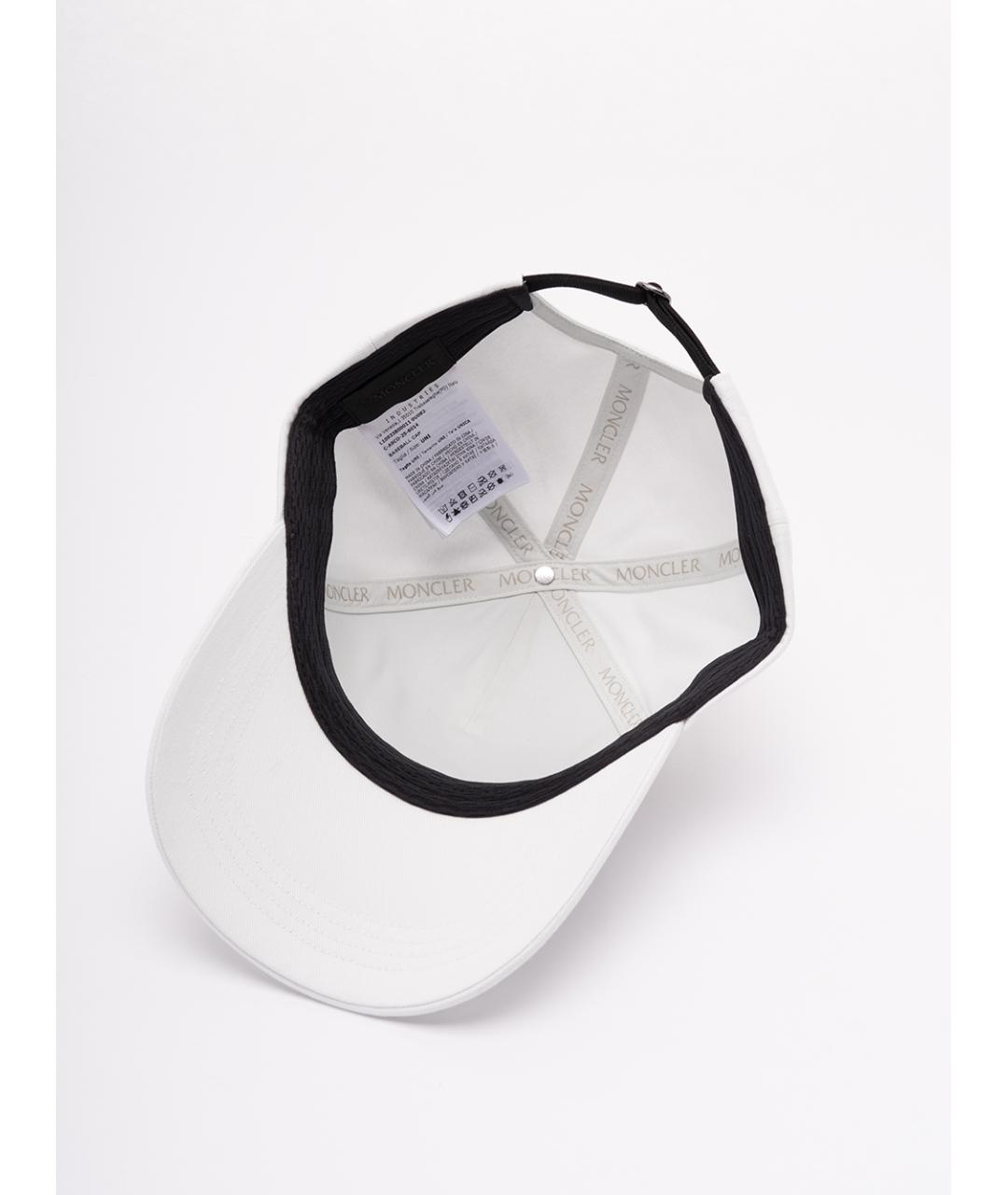 MONCLER Белая хлопковая кепка, фото 5