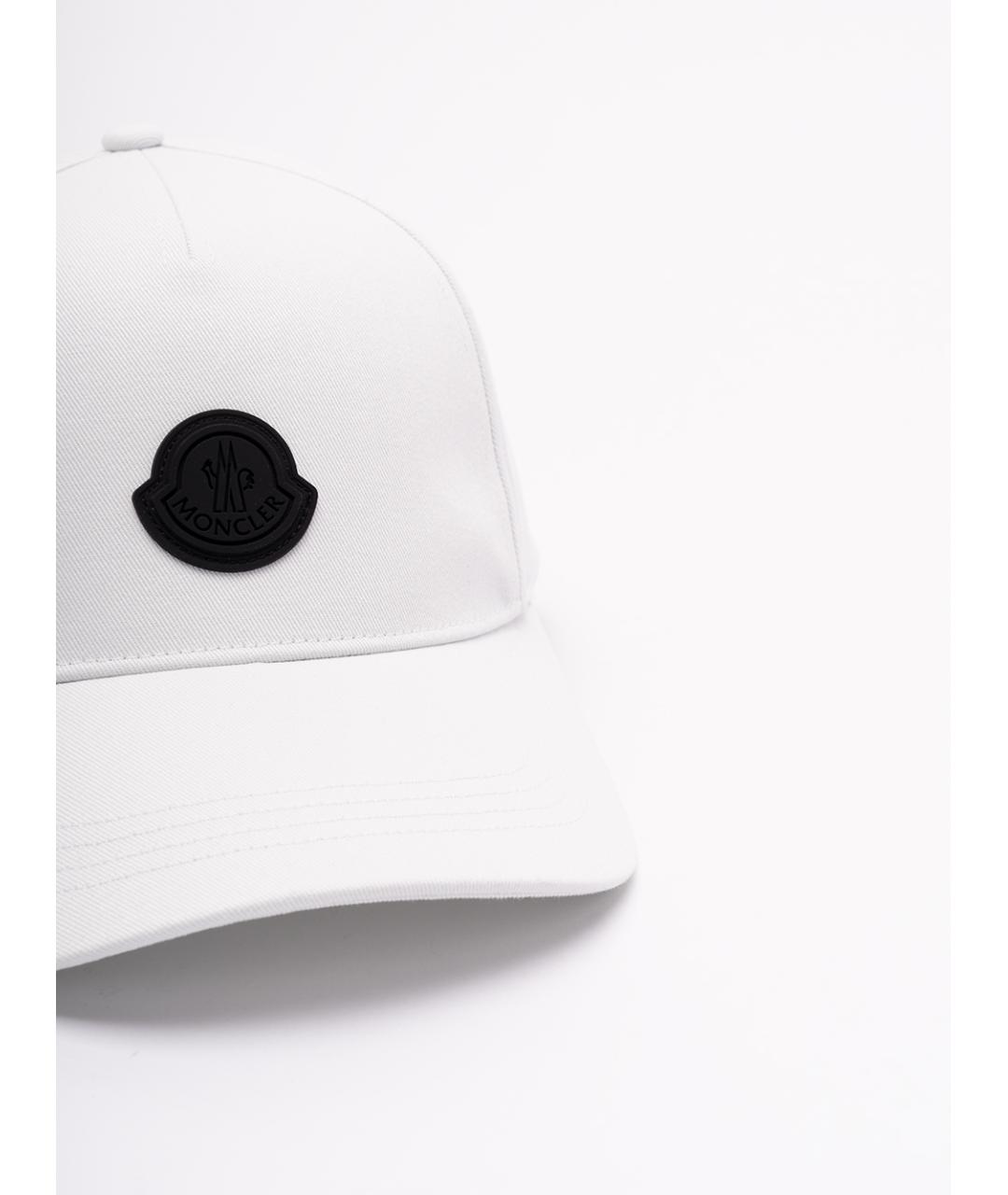 MONCLER Белая хлопковая кепка, фото 3