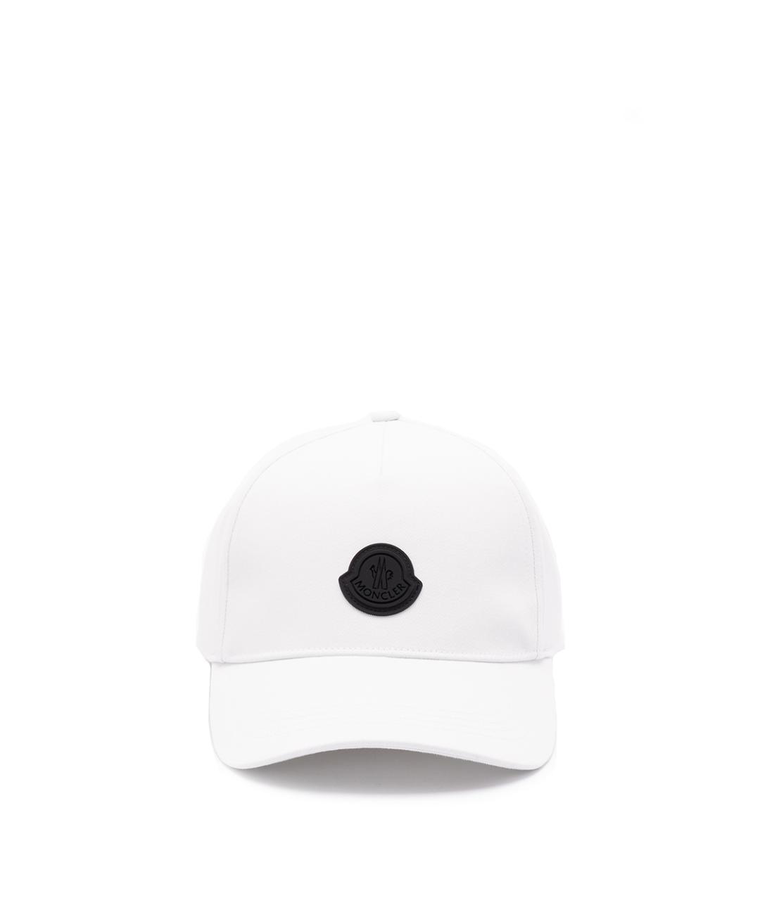 MONCLER Белая хлопковая кепка, фото 1