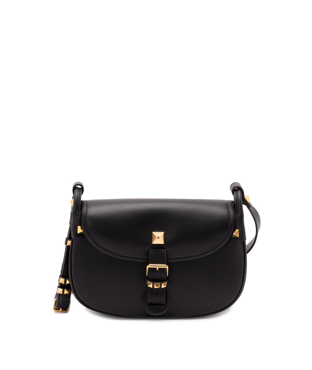 VALENTINO Черная кожаная сумка через плечо, фото 1