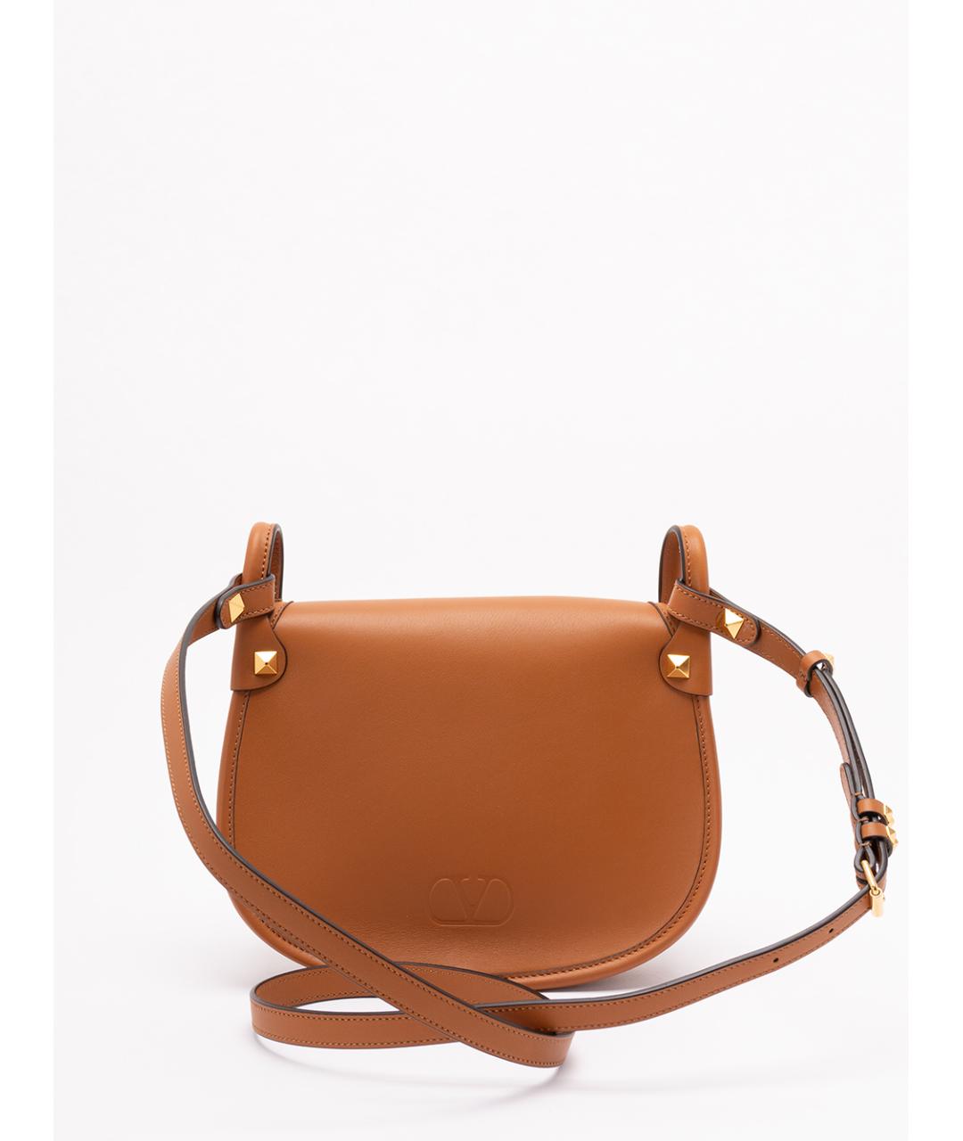 VALENTINO Бежевая кожаная сумка через плечо, фото 2