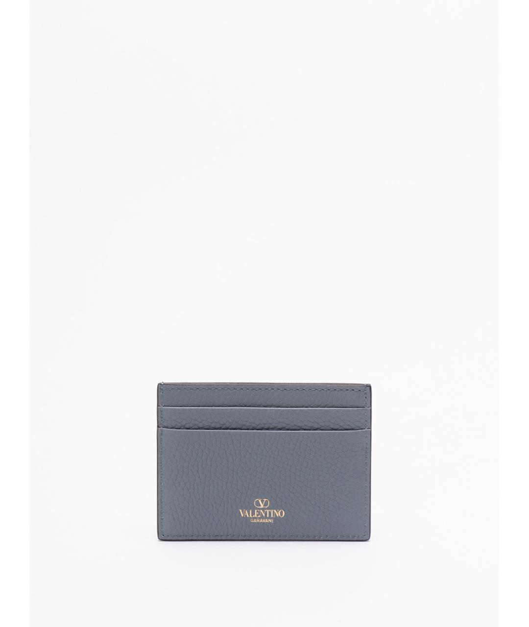 VALENTINO Серый кожаный кардхолдер, фото 2