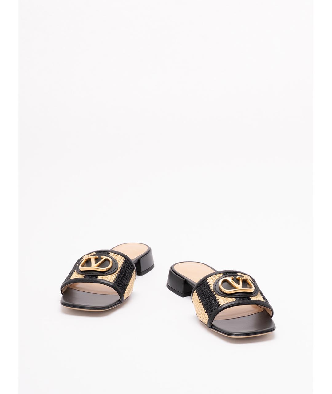 VALENTINO Черные синтетические сандалии, фото 2