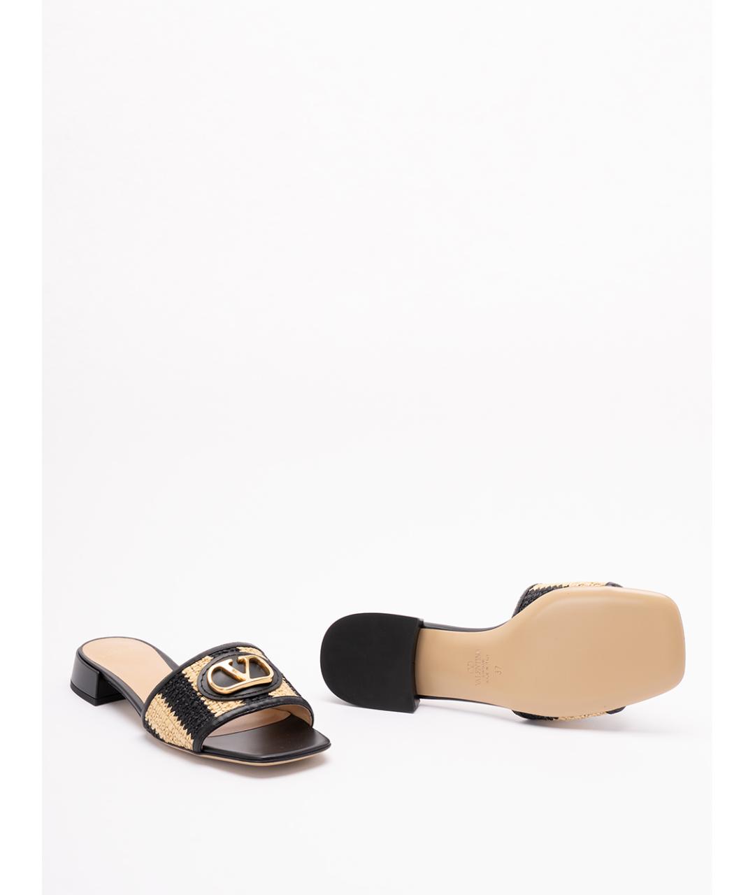 VALENTINO Черные синтетические сандалии, фото 4