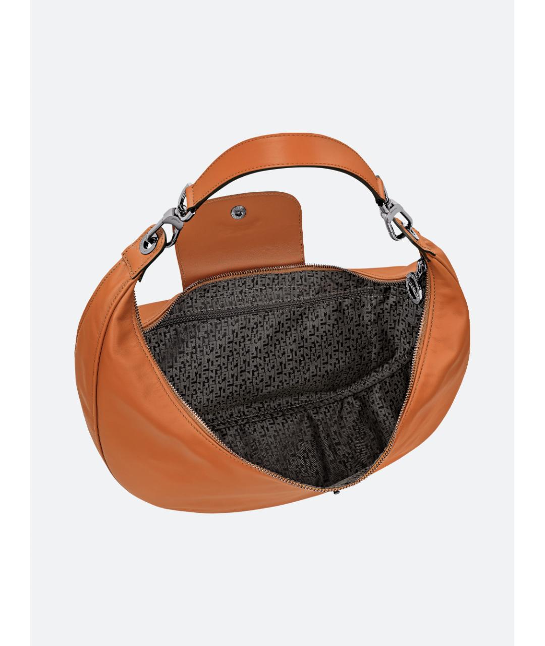 LONGCHAMP Оранжевая тканевая сумка через плечо, фото 4