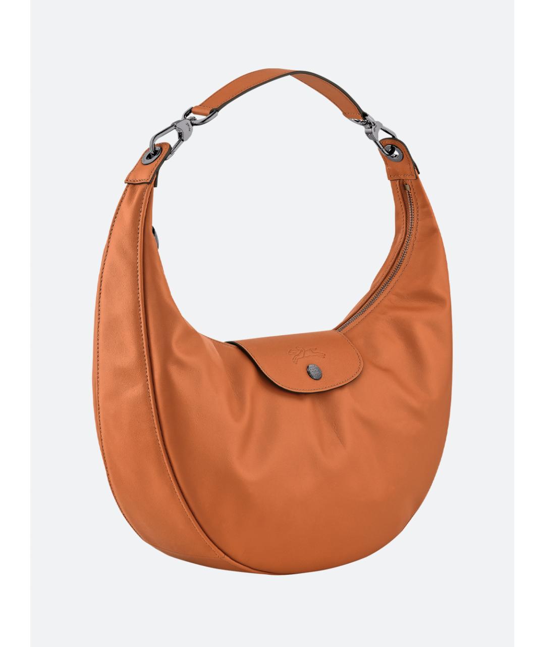 LONGCHAMP Оранжевая тканевая сумка через плечо, фото 3