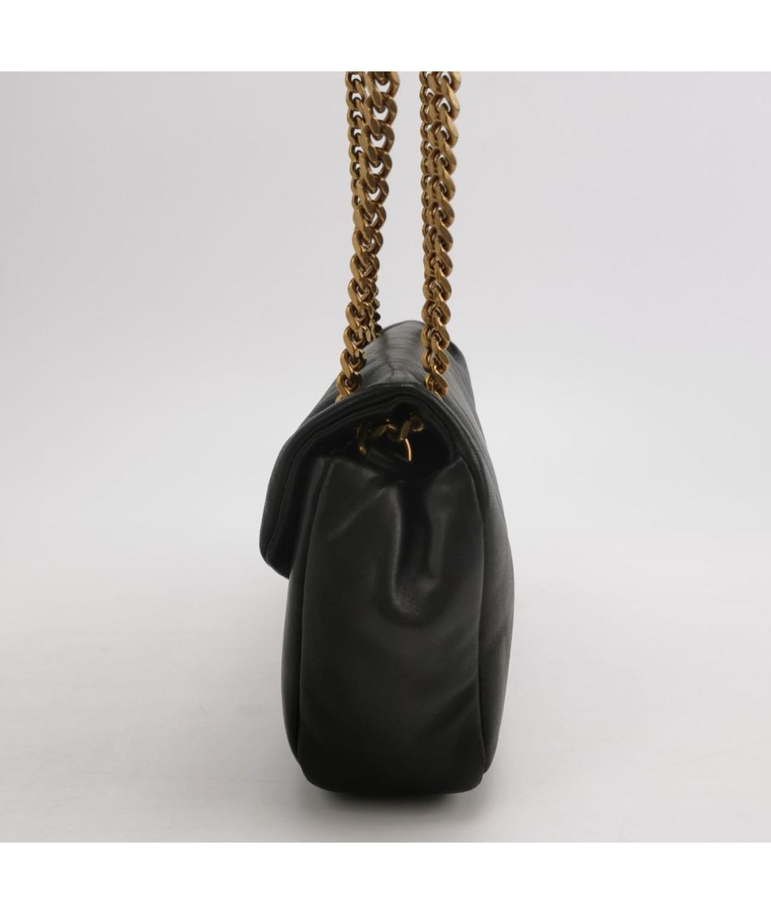 SAINT LAURENT Черная кожаная сумка через плечо, фото 2