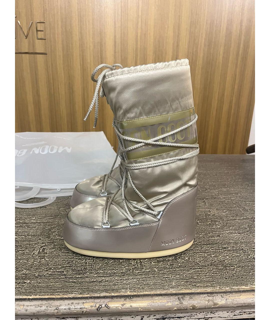 MOON BOOT Бежевые сапоги, фото 3