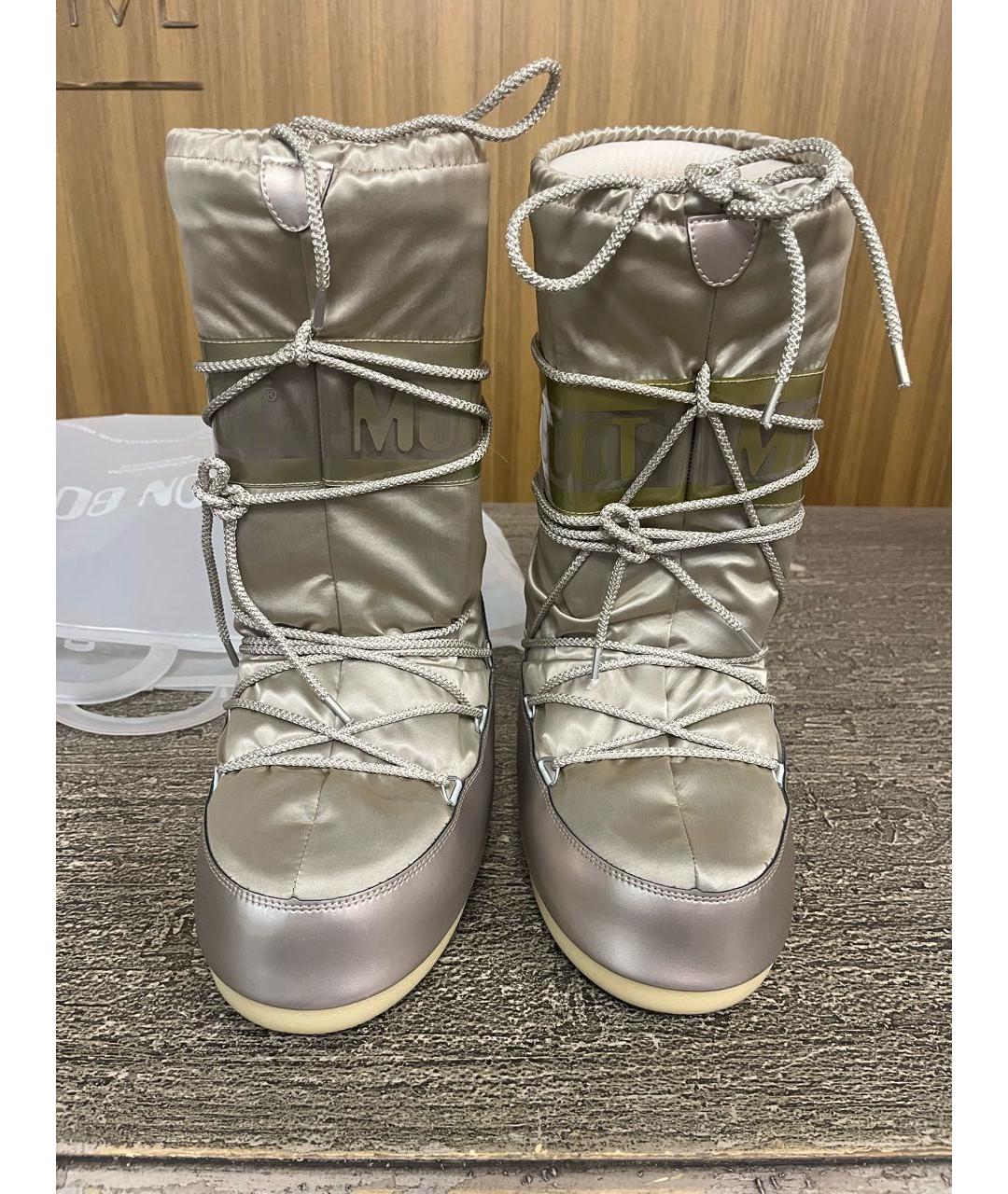 MOON BOOT Бежевые сапоги, фото 2