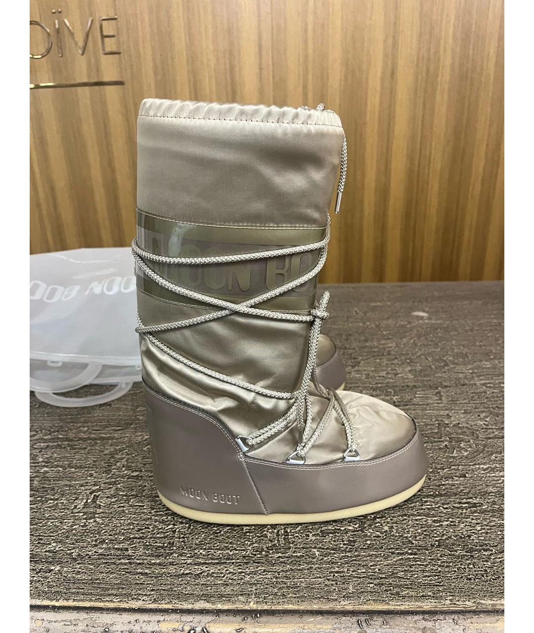 MOON BOOT Бежевые сапоги, фото 9