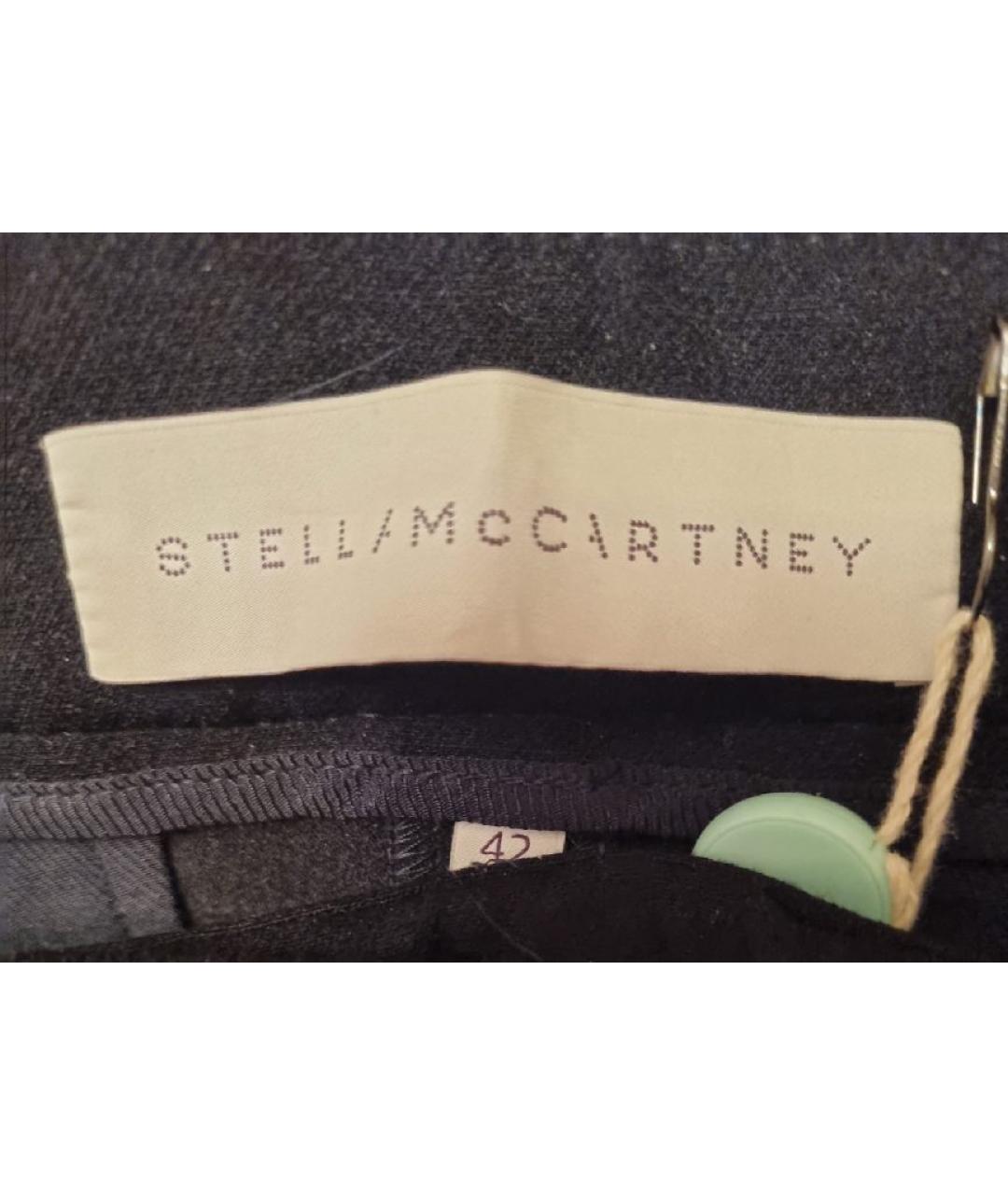 STELLA MCCARTNEY Черные шерстяные прямые брюки, фото 3