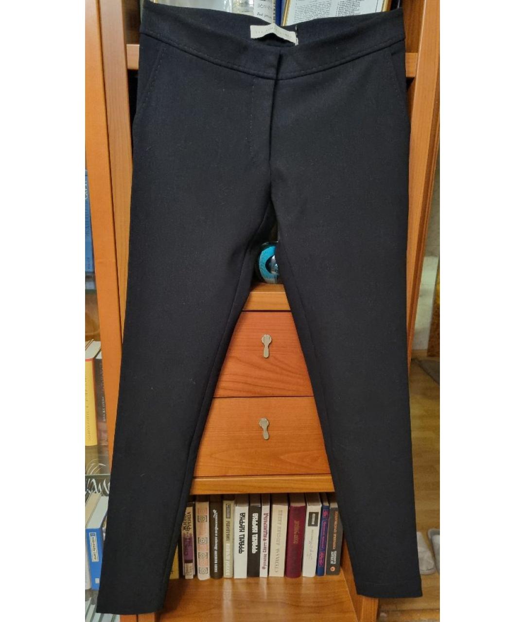 STELLA MCCARTNEY Черные шерстяные прямые брюки, фото 6