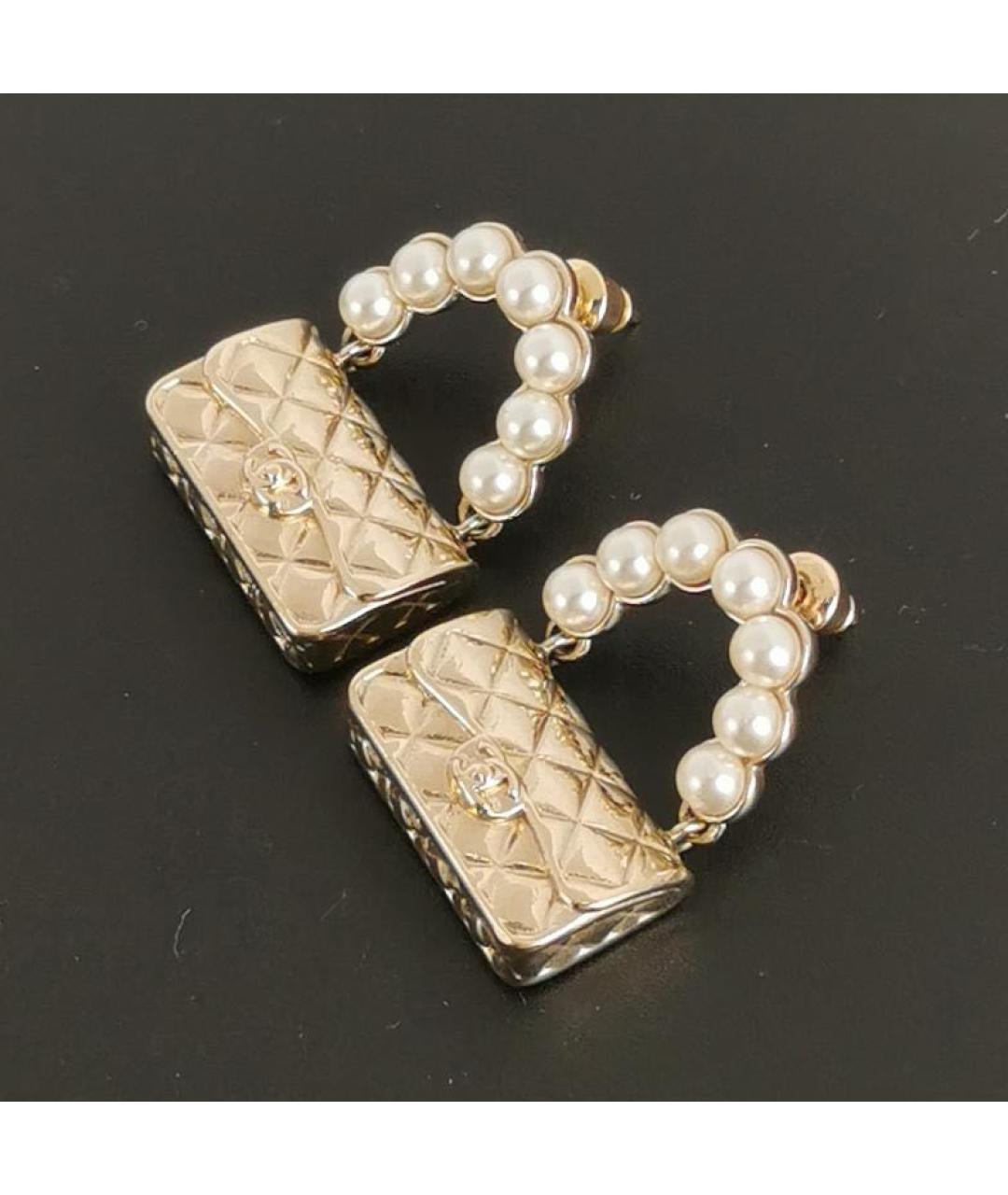 CHANEL Золотые серьги, фото 4