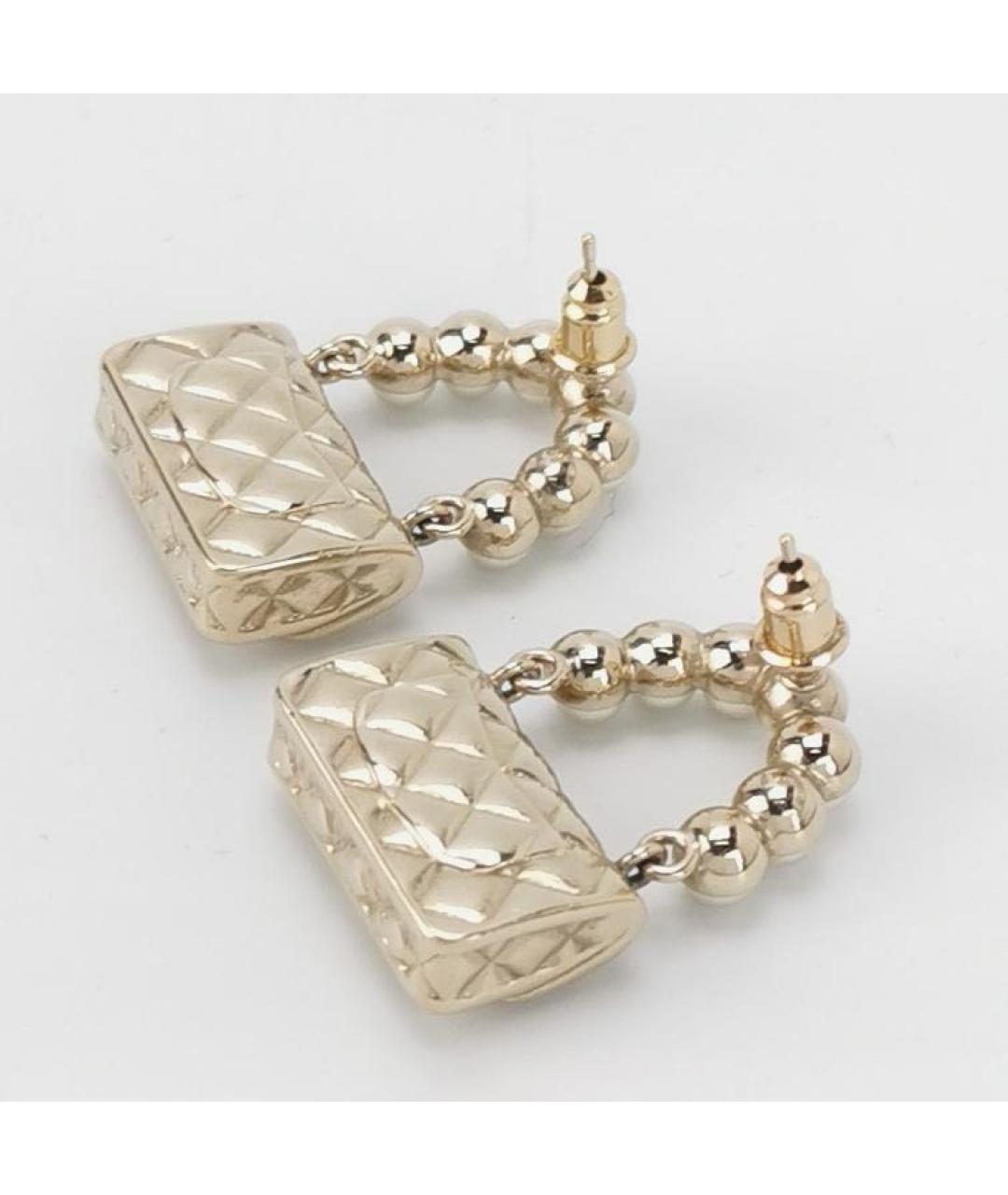CHANEL Золотые серьги, фото 2