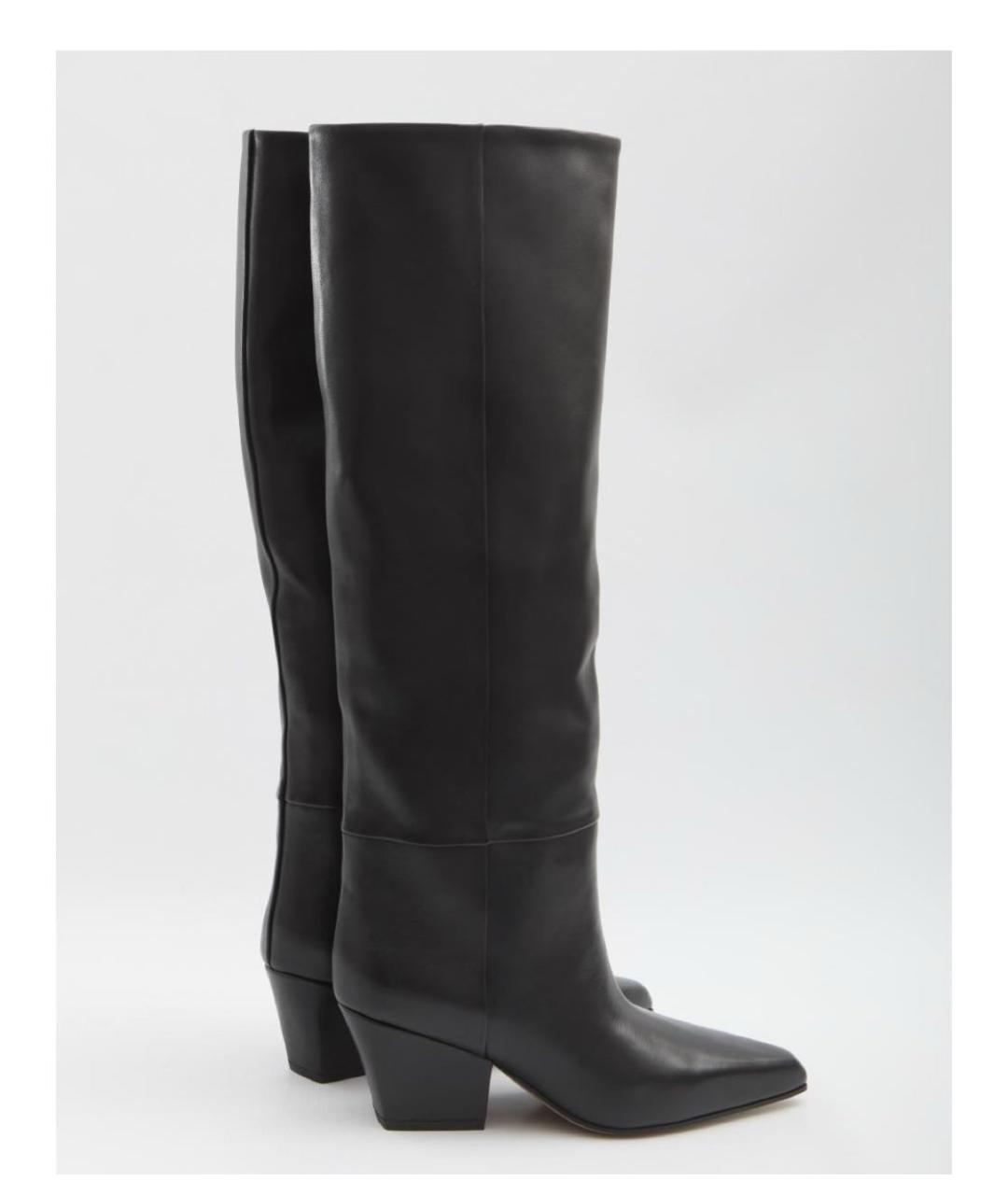 PARIS TEXAS Черные кожаные сапоги, фото 3