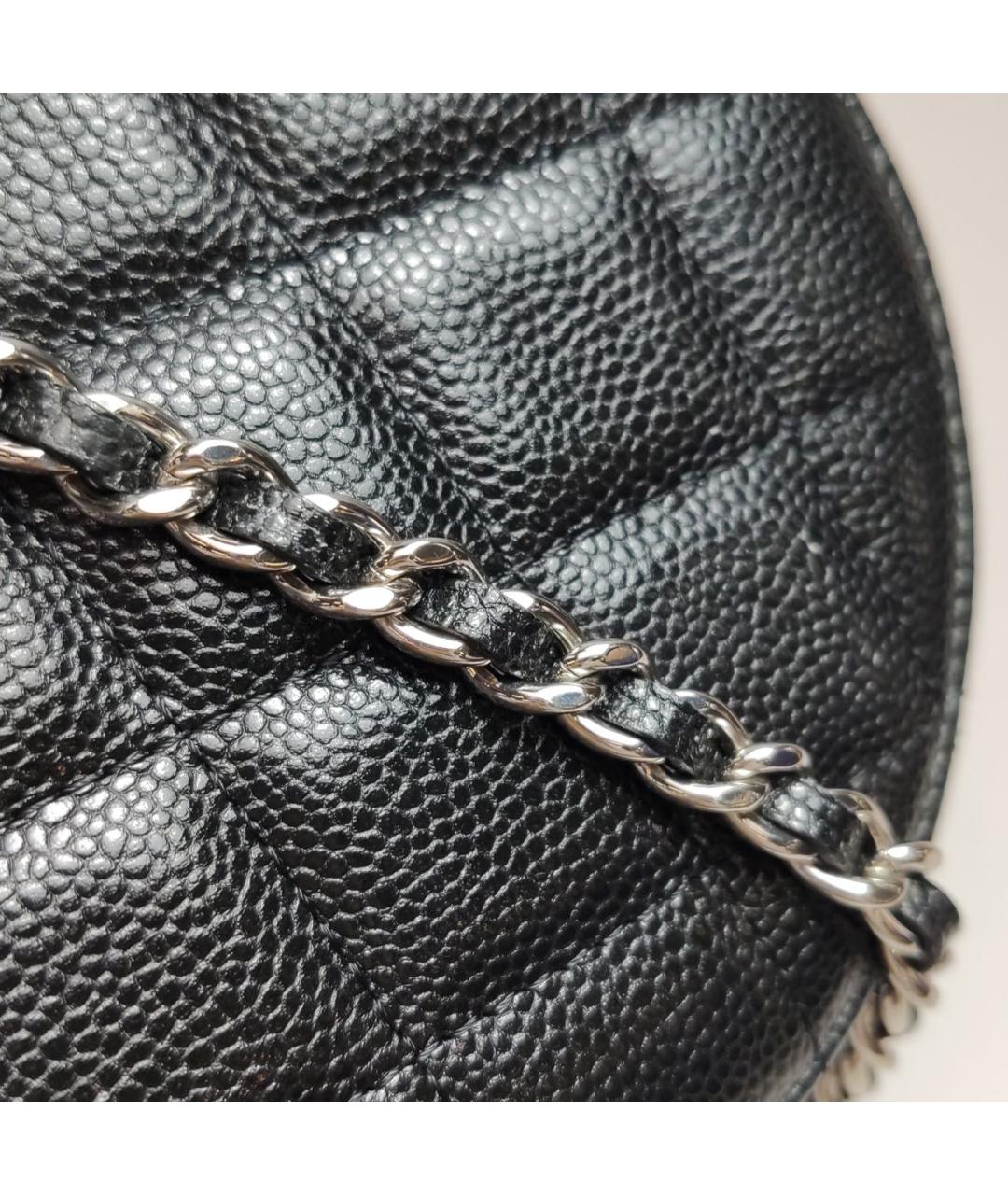 CHANEL Черная кожаная сумка через плечо, фото 7