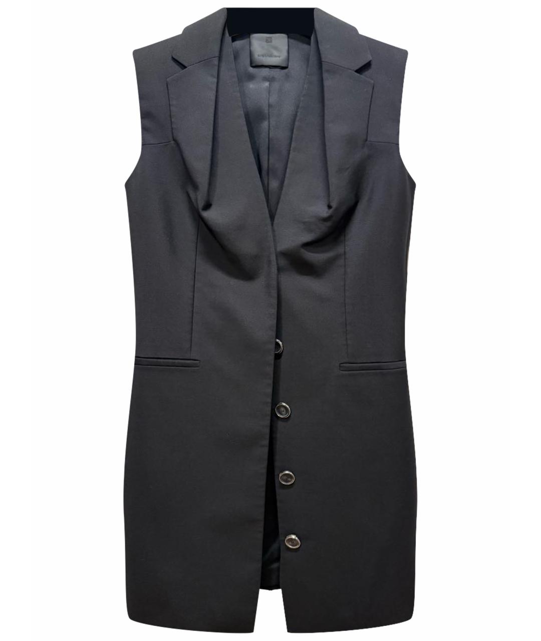 GIVENCHY Черное шерстяное коктейльное платье, фото 1