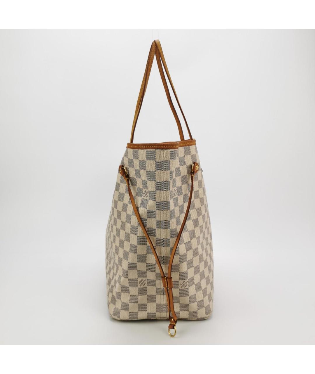 LOUIS VUITTON Бежевая кожаная сумка тоут, фото 3