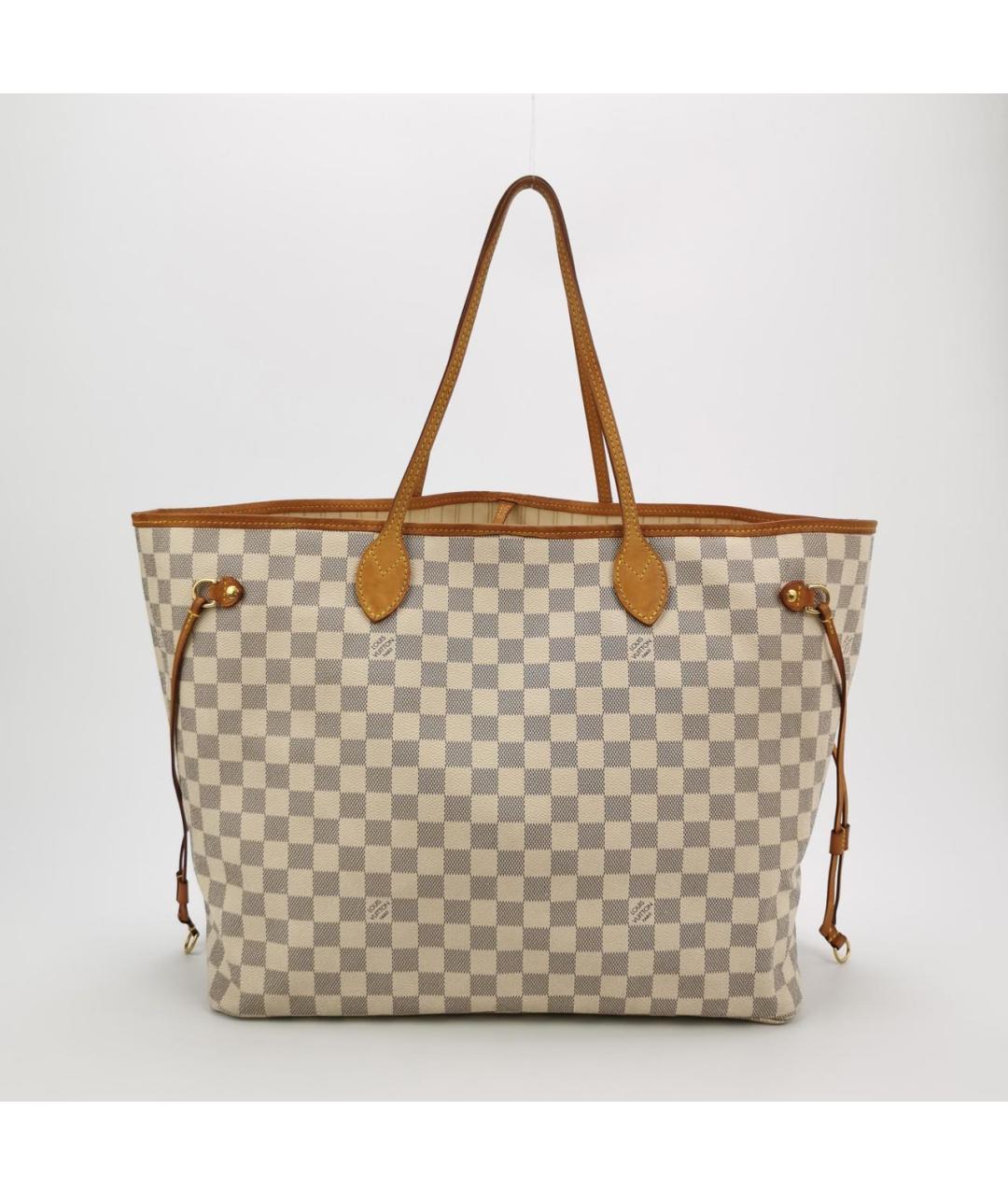 LOUIS VUITTON Бежевая кожаная сумка тоут, фото 4