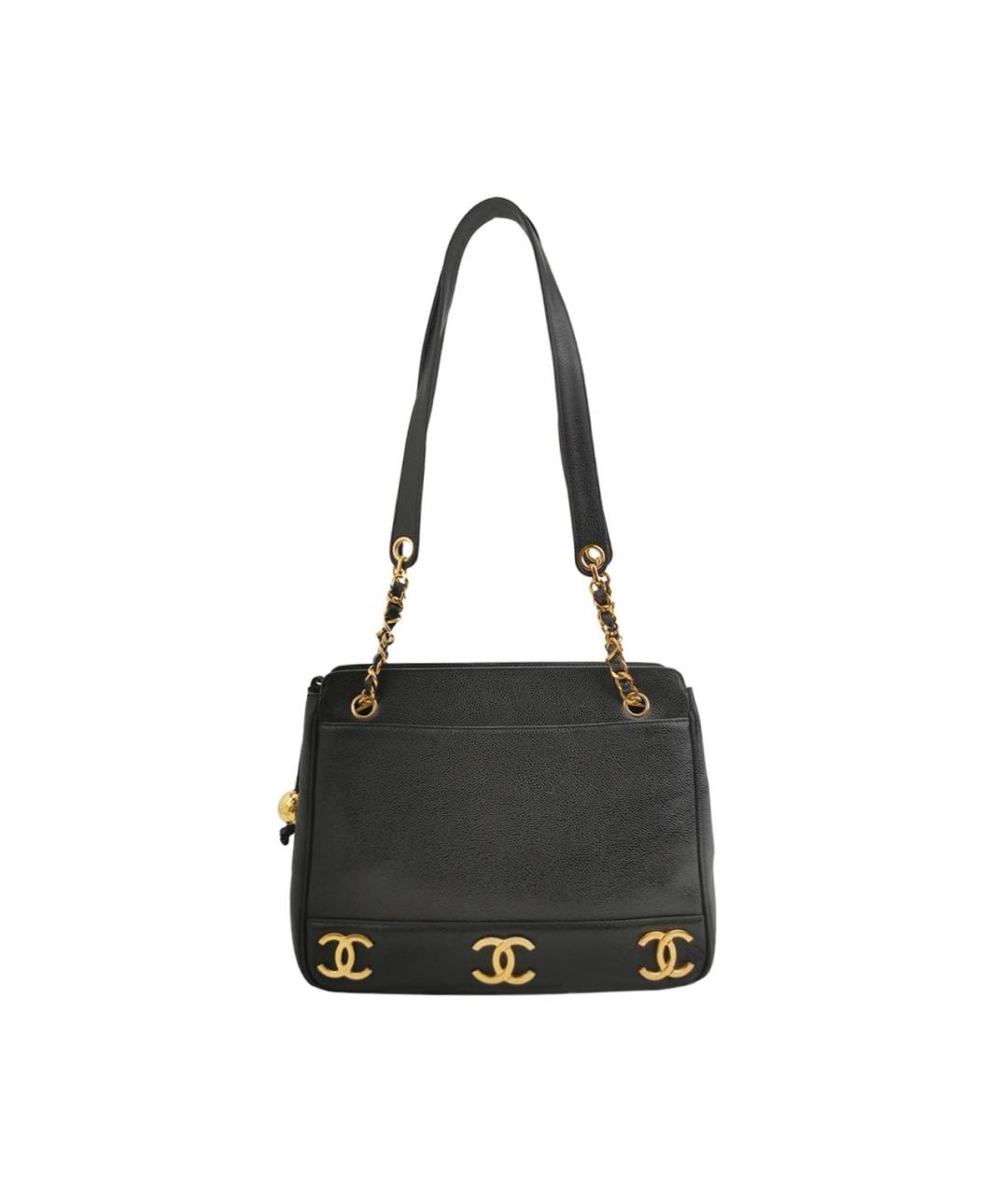 CHANEL Черная кожаная сумка через плечо, фото 9