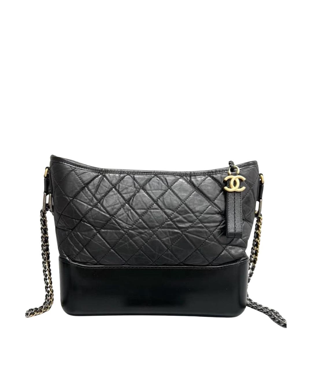 CHANEL Черная кожаная сумка через плечо, фото 1